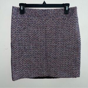 Ann Taylor LOFT Tweed Multicolored Side Zipper Mini Skirt Women’s Size 4